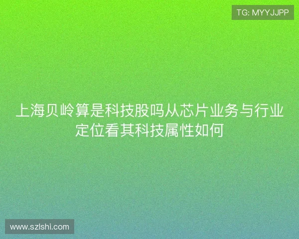 上海贝岭算是科技股吗从芯片业务与行业定位看其科技属性如何